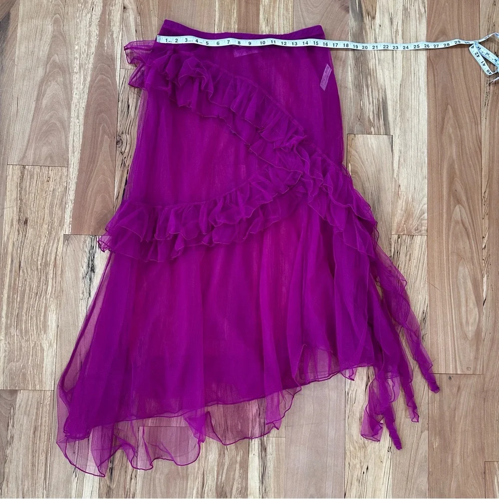FREE PEOPLE Strike A Pose Ruffle Slip Maxi Skirt - Picture 7 of 7